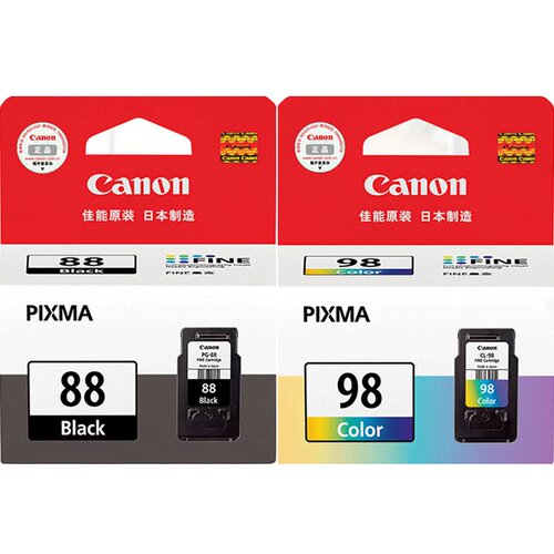 原装 佳能 PG-88墨盒黑色 CL-98 适用 腾彩PIXMA E500 E600 打印机墨盒