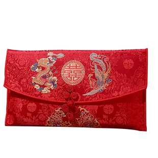 结婚改口万元大红包高档布艺随份子缎面利是封喜字红包袋2026新款