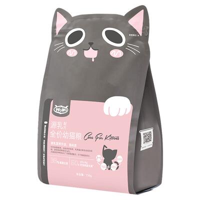 WOWO喔喔源乳幼猫粮4至12月奶糕幼猫羊初乳益生元750g官方正品