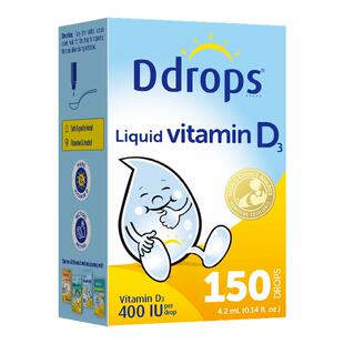 Ddrops滴卓思婴幼儿童维生素d3宝宝吸收补钙VD3滴剂官方旗舰店QX
