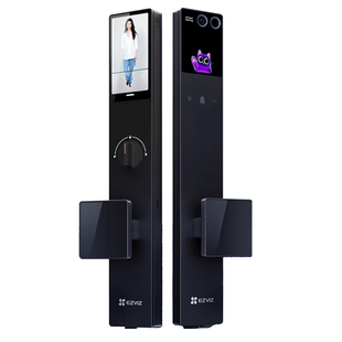 萤石启明AI智能3D人脸识别Y5000FVX双屏双摄掌静脉家用猫眼智能锁