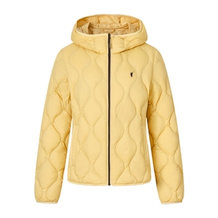 POLOWALK女装轻薄羽绒服2025冬季新款女士鹅绒外套连帽保暖上衣