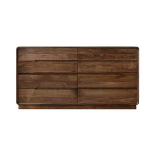 梦天然|北美黑胡桃木八斗柜实木卧室储物柜抽屉柜收纳柜原木北欧