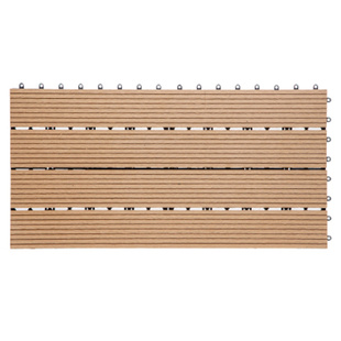 共挤户外塑木木塑地板 阳台庭院DIY花园露台免龙骨防腐生态木地砖