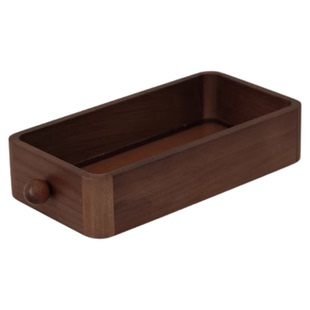 黑胡桃实木特别好看的托盘木质长方形高颜值香薰蜡烛收纳盘家用