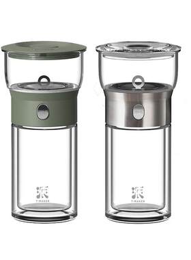 哲品派杯一键茶水分离泡茶杯