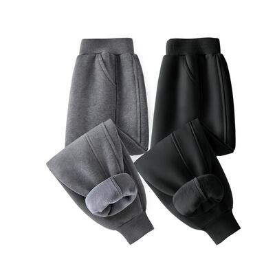 棉致童装衣服秋冬加绒摇粒绒卫裤