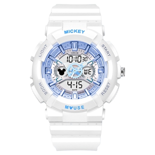 迪士尼手表女款学生初中高中女生儿童女孩生日礼物女童防水电子表