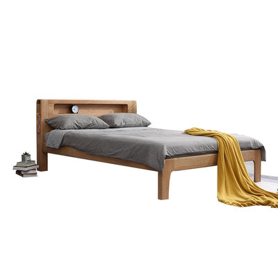 北欧实木床单人1.8米卧室家具