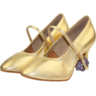 贝蒂舞鞋125进口软皮真皮银色女式摩登舞鞋交谊舞鞋软底舞鞋