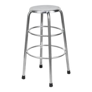 粤顺星不锈钢圆凳304加厚凳子工厂车间实验室高脚凳酒吧椅子餐椅