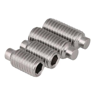 M3M4M5M6M8M10304不锈钢凸端紧定DIN915圆柱顶丝无头螺丝凸台基米