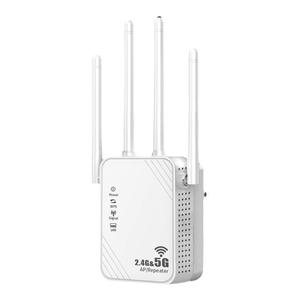 WIFI信号放大器5G双频增强器千兆1200M路由器电脑手机无线网络穿墙王加强扩大器中继器家用路由器扩展接收器