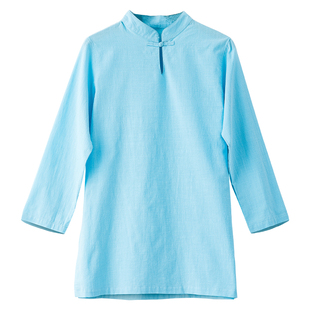 康愫雅棉麻瑜伽服禅意两件套装白色禅服女仙气禅修中国风佛系宽松