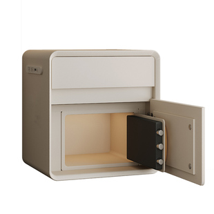 床头柜保险箱一体家用卧室2025爆款轻奢高级感带锁小型储物收纳柜