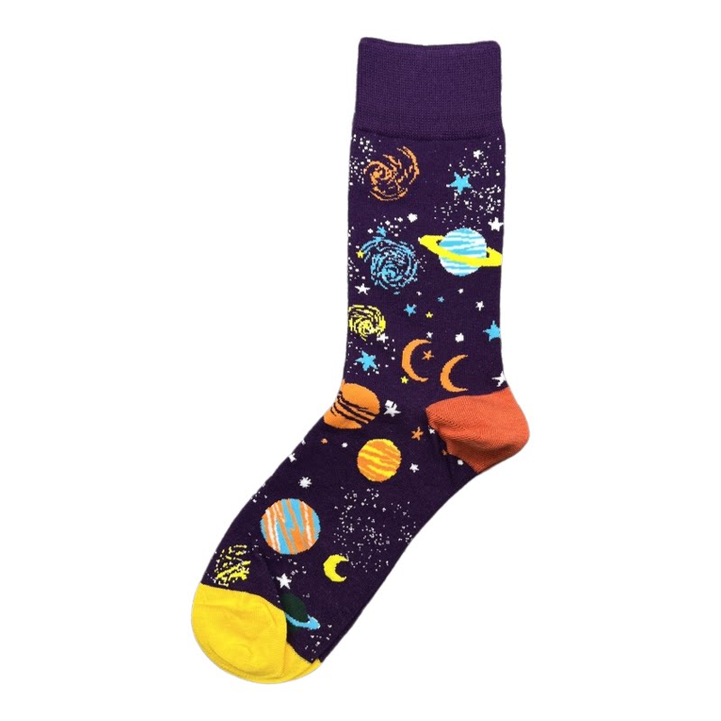 happysocks潮牌袜大码太空人星球