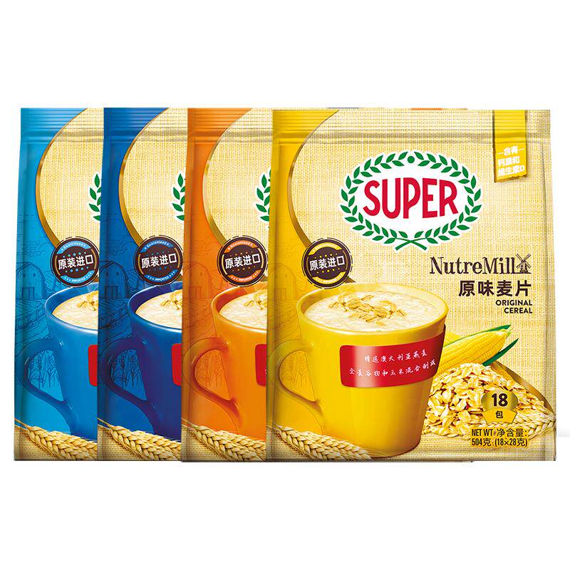 【旗舰店】super进口麦片2袋装