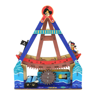 科技小制作小发明DIY海盗船科学实验儿童益智手工拼装玩具材料包