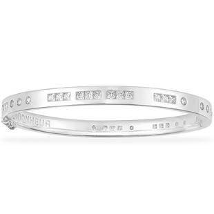 APM Monaco BONHEUR摩斯密码手镯银白色送男生送人生日新年礼物