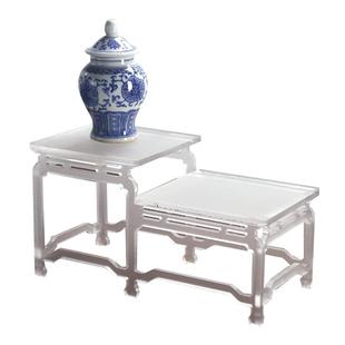 桌面小型博古架建盏展示架陈列底支架摆件底座茶具壶底托展台定制