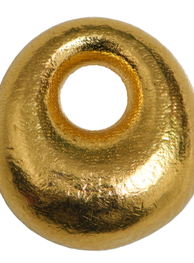 足金手工錾刻古法黄金 金坨坨如意元宝平安锁 项链手链手串配饰