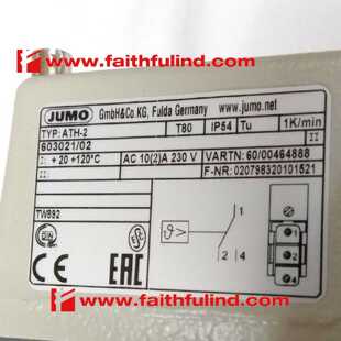 议价Jumo 00464888 久茂全新温度传感器 ATH-2 603021/02