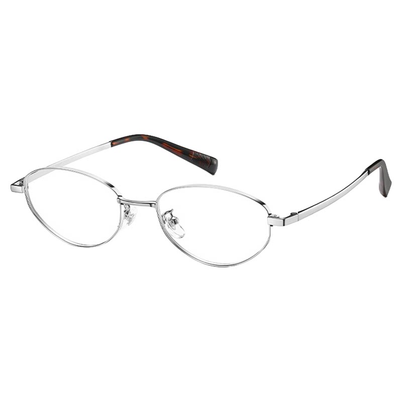 LOHO猫眼书呆子眼镜近视可配度数女高智感超轻钛架金丝小框26新款