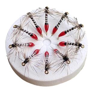 安哥拉血蚁飞蝇钩 溪流微物飞钓路亚马口白条溪哥柳根小鱼 假饵