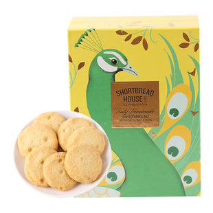 新品 英国原装进口 爱丁博格饼屋孔雀西西里柠檬曲奇250g