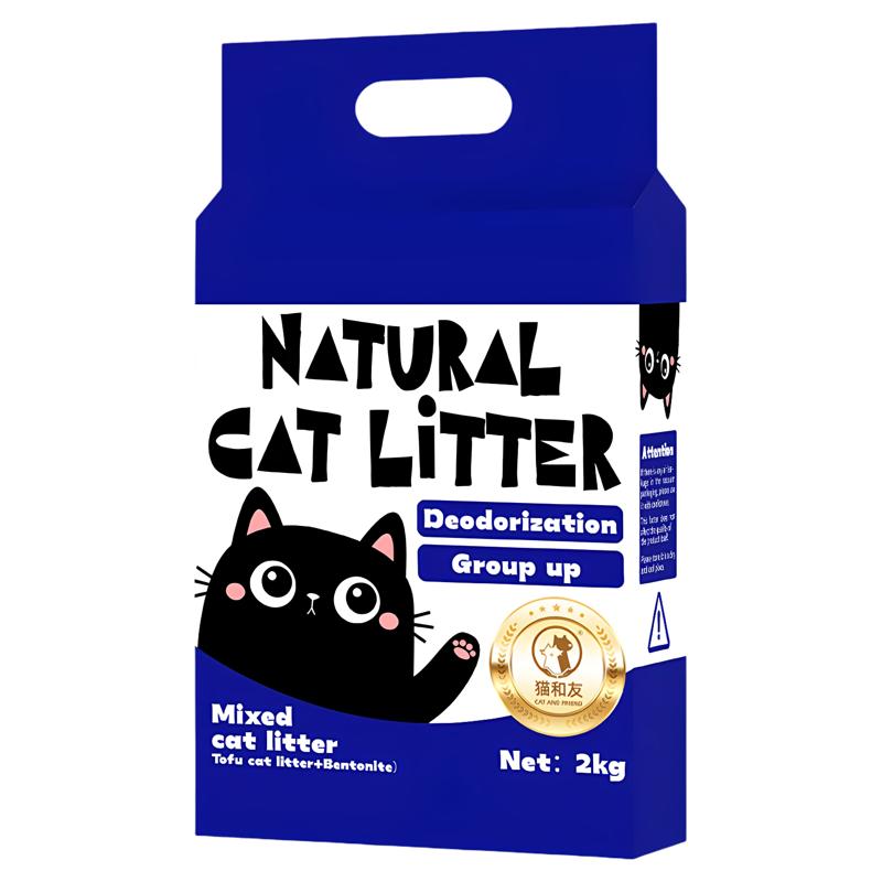 木薯猫砂混合豆腐原味6L吸水结团膨润土长效除臭