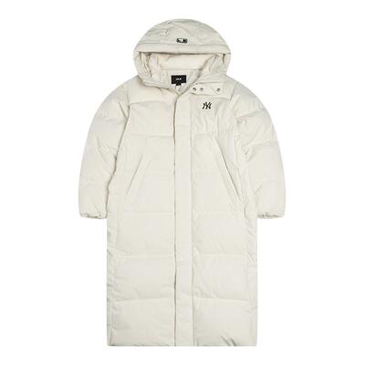 MLB长款羽绒服男女装连帽保暖025冬季新款宽松羽绒外套3ADJB2356