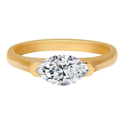 VRAI芮爱 横镶马眼婚戒 钻石戒指 时尚叠戴 美国加州同款进口钻石