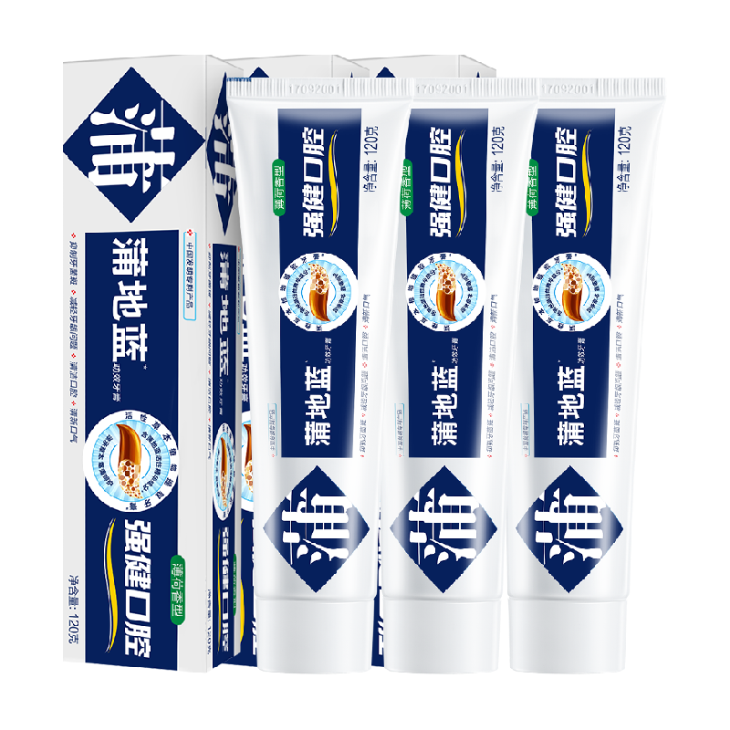 蒲地蓝薄荷味牙膏120g×3支