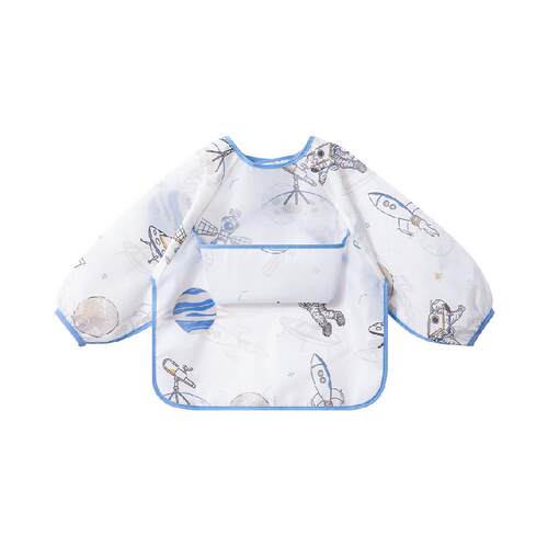 贝肽斯宝宝吃饭围兜四季防水防脏儿童围嘴罩衣婴儿辅食饭兜反穿衣