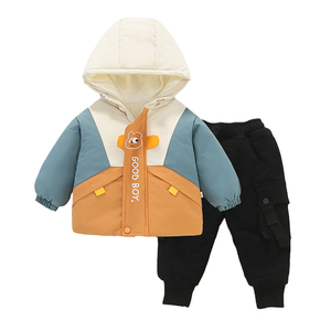 宝宝棉服套装冬季加绒加厚