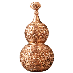 全紫铜纯铜葫芦如意祥云手把件钥匙扣挂件项链小号汽车吊坠男国风