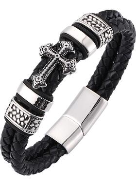 欧美风情侣本命年编织红绳手链