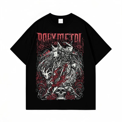 日本Babymetal乐队周边骷髅印花金属摇滚纯棉短袖T恤青春流行夏季