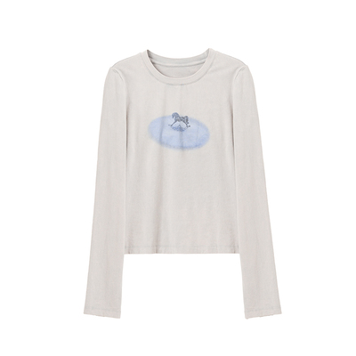 SoloForTwo‘摇曳的幻兽’斑驳做旧长袖