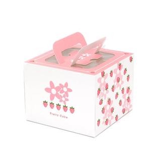 包邮4寸烘焙包装盒 迷你4寸慕斯盒 手提蛋糕盒四寸芝士蛋糕包装盒