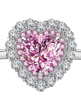 戴之梦女925纯银高碳钻戒指