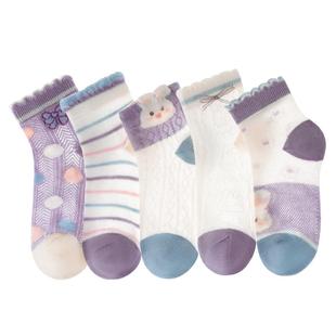儿童袜子女童夏季薄款纯棉网眼袜宝宝中筒童袜女孩春夏天超薄短袜