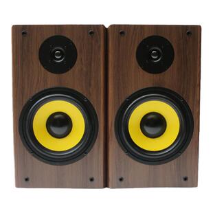 8.5寸120磁二分频书架式无源高保真高低音木质2.0桌面音箱音响