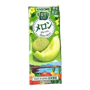 日本进口KAGOME可果美野菜生活限定哈密瓜味果蔬汁饮料195ml