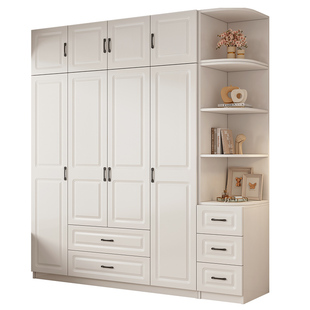 衣柜家用卧室简约现代出租屋用简易柜子小户型欧式对开门儿童衣橱