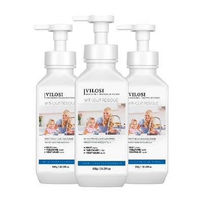 vilosi泡沫果蔬洗洁精600g×3瓶