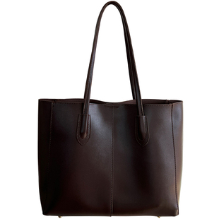 复古托特包包女2025新款韩版通勤包时尚百搭ins大容量单肩大包潮