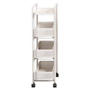 窄缝推车厨房夹缝置物架抽拉家用冰箱旁缝隙侧收纳架多功能储物架