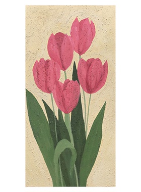 原创手工肌理花卉油画餐厅画