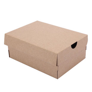 牛皮纸鞋盒纸箱纸盒空盒电商通用快递包装打包定制白色翻盖一次性